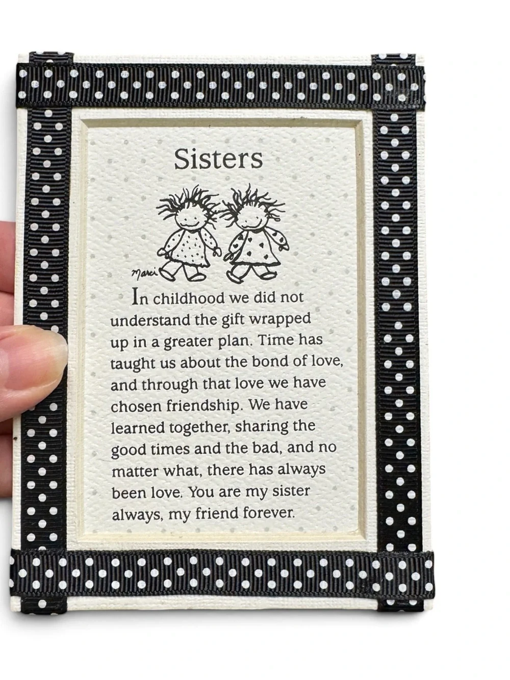 Blue Mountain Arts Sisters Easel Plaque Sister Gift Magnetic Decor